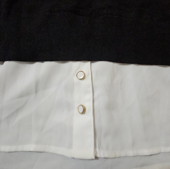 Rio & Rian black and white pullover dress shirt. Size XL - Picture 2 of 6